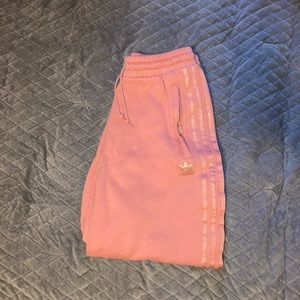 Adidas sweatpants, size small, salmon/pink